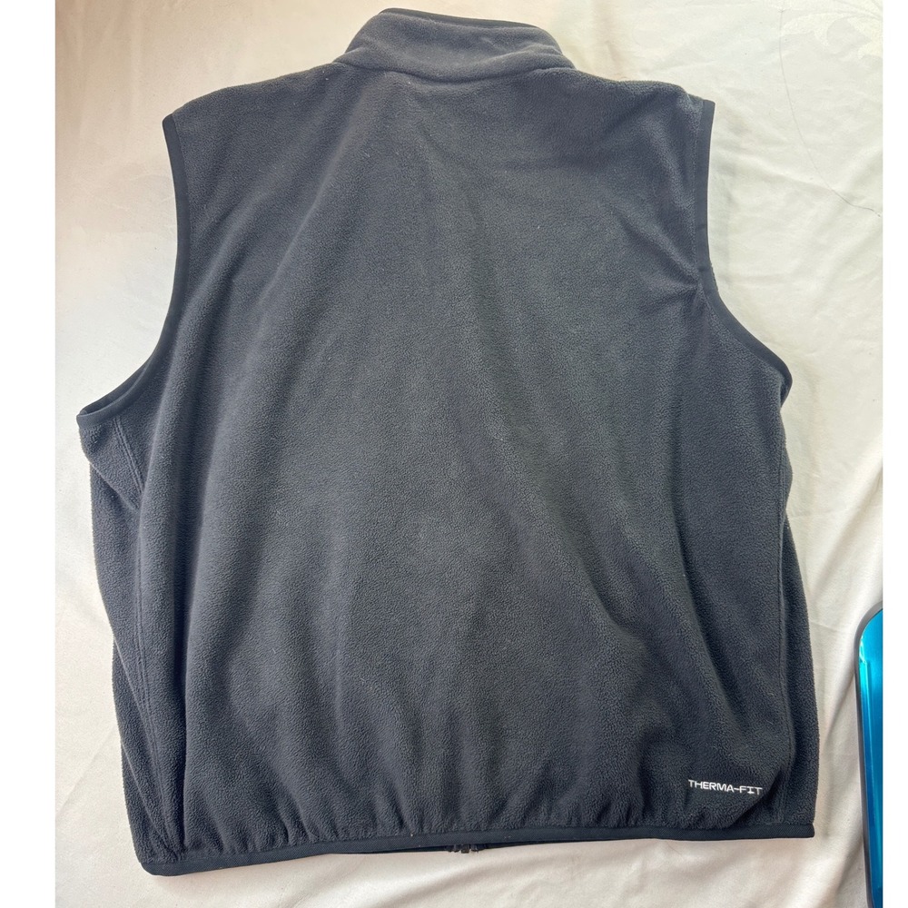 Nike Therma-FIT Mens XXL Black Full Zip Fleece Vest camping workout athletic - Picture 7 of 8